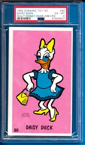 1962 juguete dinámico tarjeta jumbo de personaje de Walt Disney #80 Daisy Duck PSA 6 - Imagen 1 de 2