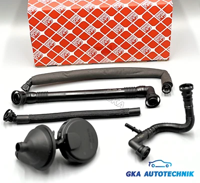 FEBI Entlüftungssatz Kurbelgehäuse Repsatz KGE für BMW E46 E60 E61 E65 M52 M54 - Bild 1 von 4