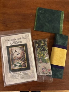 Whims Easy Watercolor Quilt Kit-Dragonflies & Lilypads w/Fabric & Borders-NIP - Picture 1 of 3