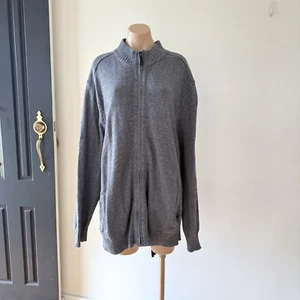 Target Knit Jumper Pullover Plus Size 6XL Men Full Zip Cotton Stretch Mr Big Rib - Foto 1 di 24