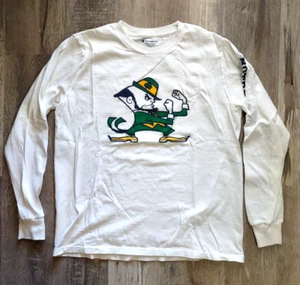 Maglia manica lunga NOTRE DAME COMBAT IRISH Youth tg XL bianca CHAMPION calcio - Foto 1 di 4