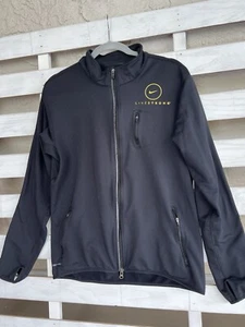 Nike Jacket Mens Medium Dri-Fit Livestrong Running Outdoor Full Zip Black - Picture 1 of 20