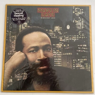 Marvin Gaye Midnight Love Vtg Vinyl Columbia FC 38197 VG/NM Hype Sticker 1982 - Image 1 of 4