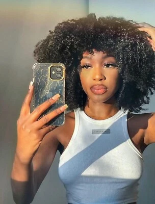 "Pelucas rizadas afro rizadas 14"" para mujer" Foto 1 de 4