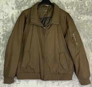 Calvin Klein Brown Men's Coat Jacket Pocketed Zipper Water Resistant Size XL - Picture 1 of 12