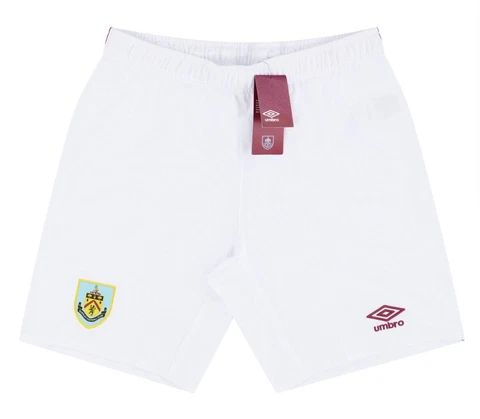 BURNLEY 2020-21 HOME UMBRO SHORTS WHITE SIZE L SOCCER PREMIER LEAGUE New W/Tags Cover