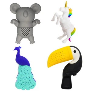 Teesieb Einhorn Ananas Pfau Tukan Koala Winkee Tee-Ei Silikon Vogel Frucht - Picture 1 of 25