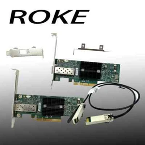 LOT OF 1 OF 2 MNPA19-XTR 10GB Mellanox ConnectX-2 10Gbe SFP+ Cable Network Card - Picture 1 of 16