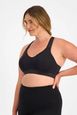 BERLEI Electrify Black Contour Sports Crop Bra - 10D - Image 1 of 4