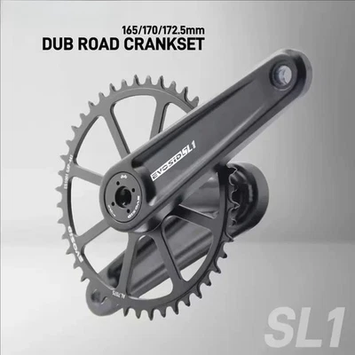 Juego de bielas para bicicleta de carretera 165/170/172,5 mm bielas 40T 42T 44T 46T 48T platos individuales Foto 1 de 4