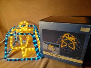 2002 Target 3D Gift Box Rope Life Motif Indoor Outdoor Lighted Present - Picture 1 of 13