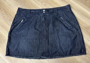 LANE BRYANT Womens Blue Jean Skort Size 16 Dark Wash Skirt - Picture 1 of 4