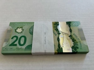 Gem UNC Bank Of Canada $20 Dollar bill 2012 Wilkins-Poloz Queen Elizabeth - Picture 1 of 3