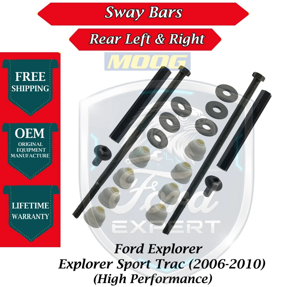 Barras estabilizadoras traseras MOOG OEM para Ford Explorer/Sport Trac 2006-2010 guerra de 10 años Foto 1 de 4