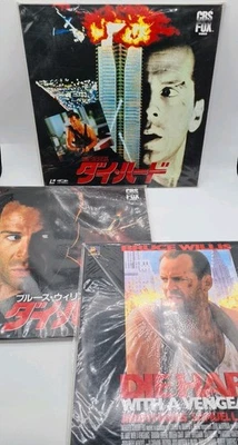 Die Hard Trilogy Japanese Laserdisc LD Bruce Willis Double Discs  - Image 1 of 3