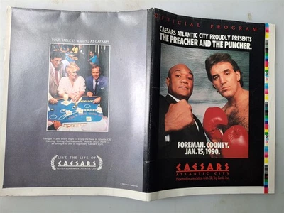 1990 George Foreman vs. Gerry Cooney - Souvenir Program COVERS, Printer Proofs - Image 1 of 2