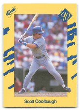 Scott Coolbaugh 1990 Classic Yellow BASEBALL #T24 Texas Rangers