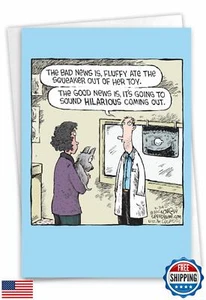 NobleWorks - 1 Hilarious All Occasions Blank Humor Greeting Card with 5 x 7 I - Picture 1 of 5