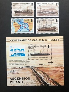 Cable Centenario Ascension Is 1999 e Inalámbrico MNH Nunca Montado VF Sg 790-93 MS794 - Imagen 1 de 1