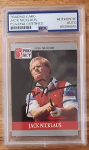 Jack Nicklaus Signed 1990 Pro Set Card w/ PSA/DNA COA Slab - Bild 1 von 2