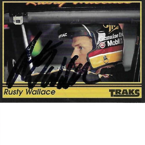 RUSTY WALLACE SIGNED 1991 TRAKS RACING #179 - NASCAR - Image 1 of 1