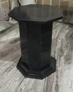 24"" x 14"" Schwarz Marmor Tischplatte Ständer Deko Zuhause Zimmer Esszimmer - Bild 1 von 4