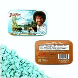 Bob Ross Happy Little Tree Mints Dose Süßigkeiten (2er Pack) Pfefferminzgeschmack Geschenkartikel - Bild 1 von 5