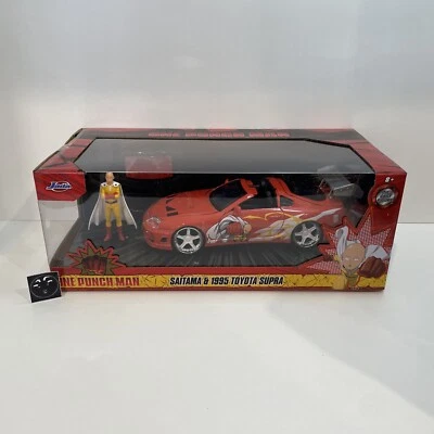 One Punch Man - Saitama with 1995 Toyota Supra V2 1:24 Scale Diecast Vehicle - Image 1 of 3