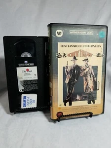 VINTAGE CITY HEAT VHS TAPE IN CLAMSHELL CLINT EASTWOOD BURT REYNOLDS WARNER HOME - Picture 1 of 2