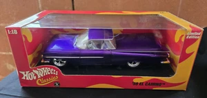 Hot Wheels Classic 1959 Chevy El Camino Real Purple Limited Edition 1:18 NIB - Picture 1 of 4