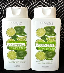 2pk PRO SILK SALON KEY LIME VOLUMIZING CONDITIONER MOISTURIZING SOFT HAIR 15oz - Picture 1 of 8