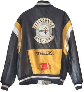Chaqueta de Cuero Pittsburgh Steelers Carl Banks QB Club De Colección Rara G-III Talla XL - Imagen 1 de 10