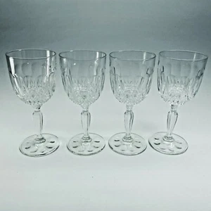 Vintage VMC Reims 6" bicchiere da vino trasparente lacrime e diamanti VMR3 (set di 4) - Foto 1 di 9