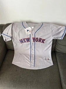Majestic Authentic NEW YORK METS MLB Baseball Road Gray Jersey Men’s Sz XL - Picture 1 of 5