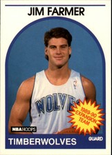 1989-90 Hoops Minnesota Timberwolves Basketball Card #334 Jim Farmer