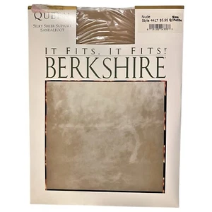 BERKSHIRE ☆ Pantimedias de Soporte Transparente Sedoso ☆ Puntera Sandalia ☆ Desnudo ☆ Q/Pequeño - Imagen 1 de 2
