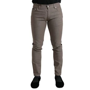 DOLCE & GABBANA Pants Brown Cotton Stretch Skinny Men Trouser IT50/W36/L 750usd - Picture 1 of 8