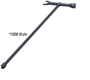 3' Erie Style Curb Valve Shutoff Key with Fork and Pentagon Wrench Handle Ends - Picture 1 of 11