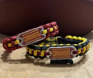 Washington Commanders/Redskins Paracord Armband mit NFL Erkennungsmarke und Metallschnalle - Bild 1 von 11