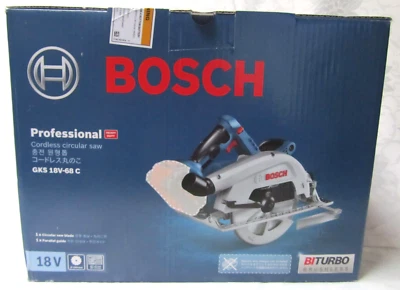 SIERRA CIRCULAR INALÁMBRICA BOSCH PROFESSIONAL GKS-18V-58C PIEL SELLADA NUEVA SIN USAR Foto 1 de 4