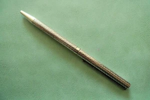 S.T. Dupont Classic Ballpoint Pen, Snake pattern silver colour - Picture 1 of 7