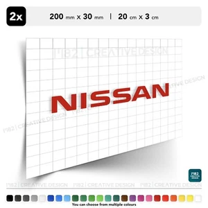 2x Nissan Autoaufkleber Vinyl Aufkleber Qashqai Juke X-Trial Micra | 200mm x 30mm - Bild 1 von 6