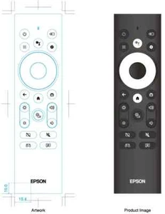 NEW GENUINE EPSON WH6925 HA90 REMOTE CONTROL w/batteries - Picture 1 of 1