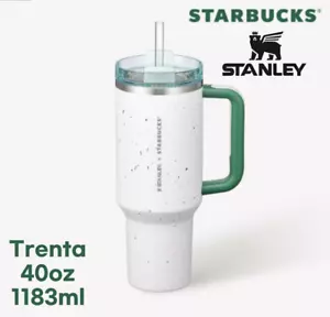 LTD STARBUCKS + STANLEY QUENCHER TUMBLER TRENTA GREEN PEBBLE 40 OZ 1183 ML KOREA - Bild 1 von 5