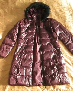 VERO MODA COAT WINTER BASIC STEPPMANTEL LANG FAKE FUR KAPUZE BORDEAUX ROT L, 40 - Bild 1 von 15
