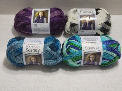 LOT OF 4 NEW SKEINS OF RED HEART BOUTIQUE SASHAY YARN BOOGIE JIVE TWIST HIP HOP - Image 1 of 4