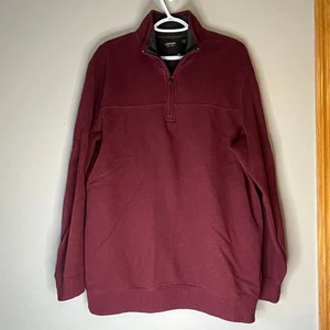 Arrow Men’s 1/4 Zip Maroon Sweater Size Large - Picture 1 of 12