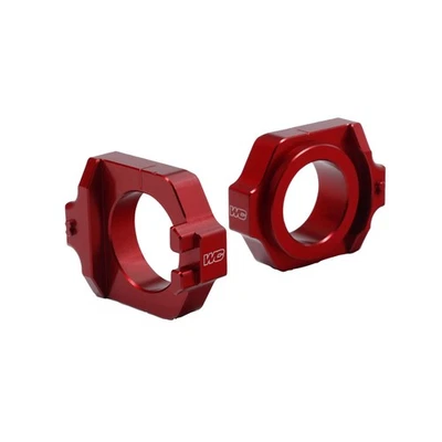 Works Connection Elite Axle Block Kit Red for HONDA CR CRF - Image 1 of 4
