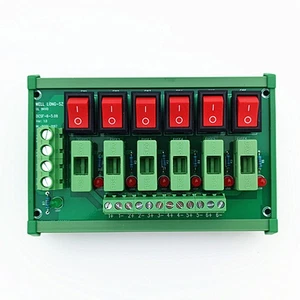 DIN Rail Mount 6 Position Fuse Switch AC/DC Power Distribution Strip Module - Picture 1 of 9
