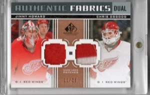 2011-12 SP Game Used Edition 21/25 Jimmy Howard Chris Osgood #AF2-HO Dual Patch - Picture 1 of 2